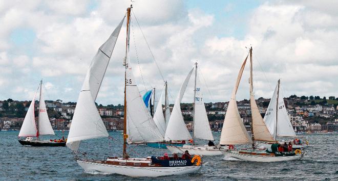 A hundred+ classic boats of all types and size join in with the annual Falmouth Week Classics -  in the spirit of a rally. ©  SW